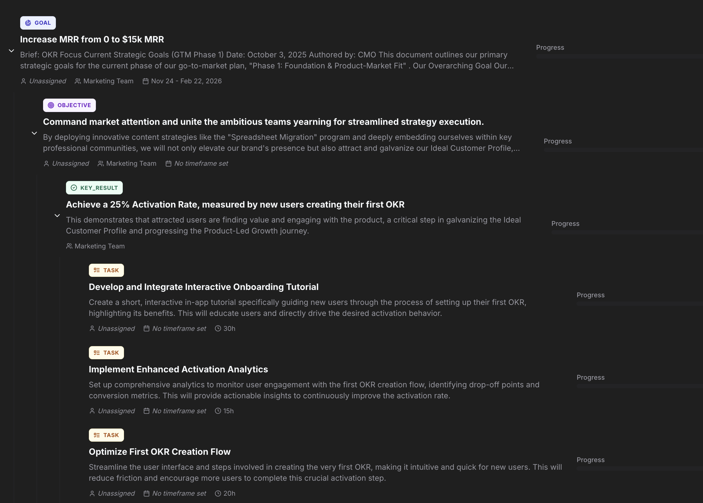 Intelligent Goal Alignment UI 2